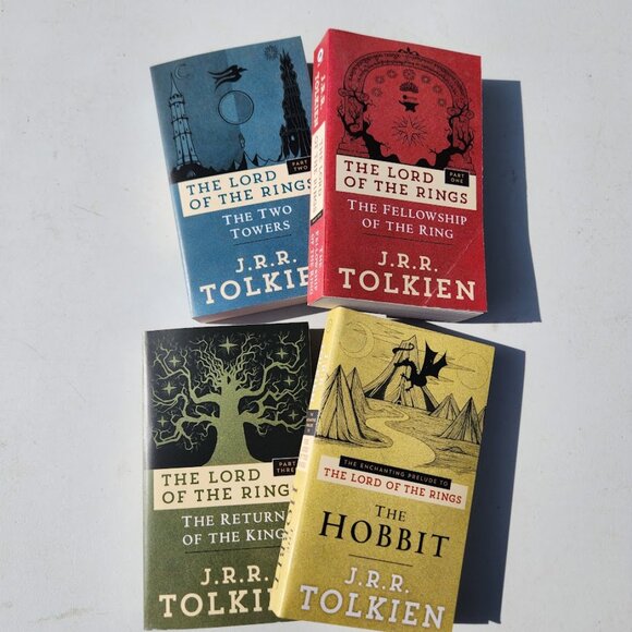 NEW J.R.R. Tolkien Book Bundle Set The Hobbit Lord of the Rings 4 Books Paperbac - Picture 6 of 11